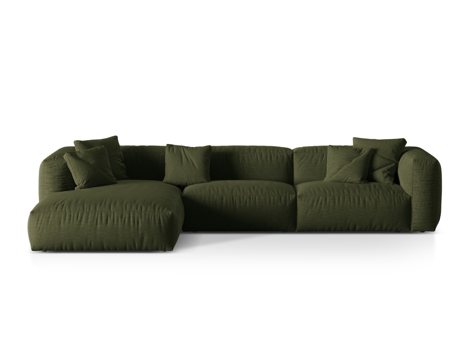Modular Left Corner Sofa XL, "Martina", 3 Seats, 330x176x75