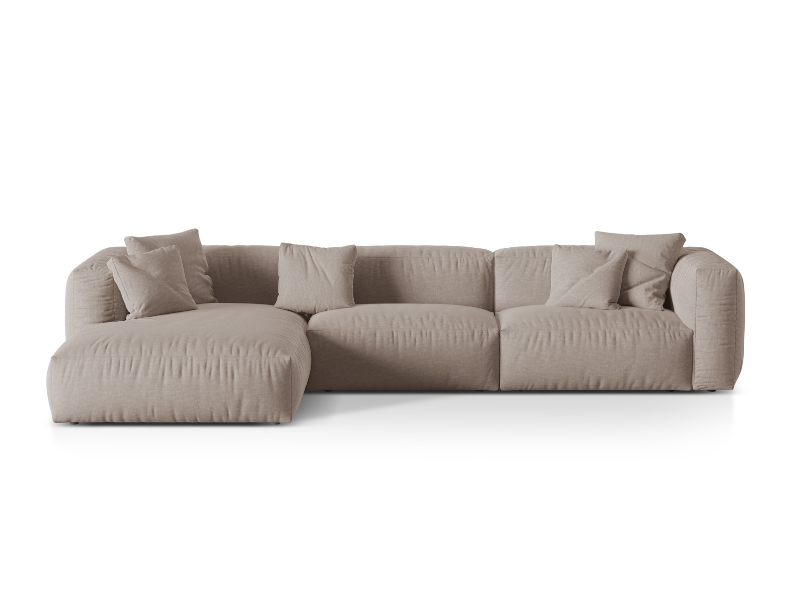 Modular Left Corner Sofa XL, "Martina", 3 Seats, 330x176x75