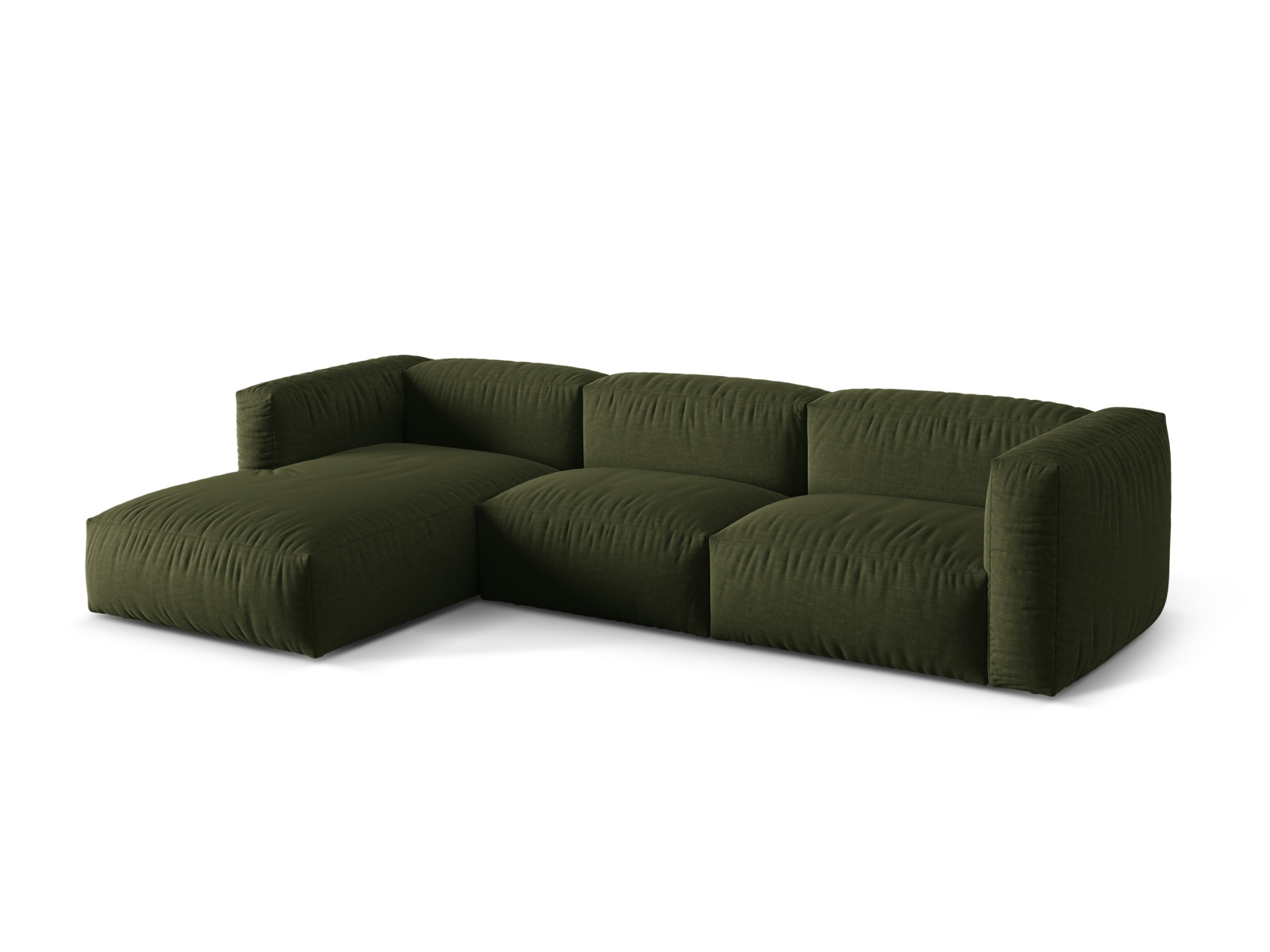 Modular Left Corner Sofa XL, "Martina", 3 Seats, 330x176x75