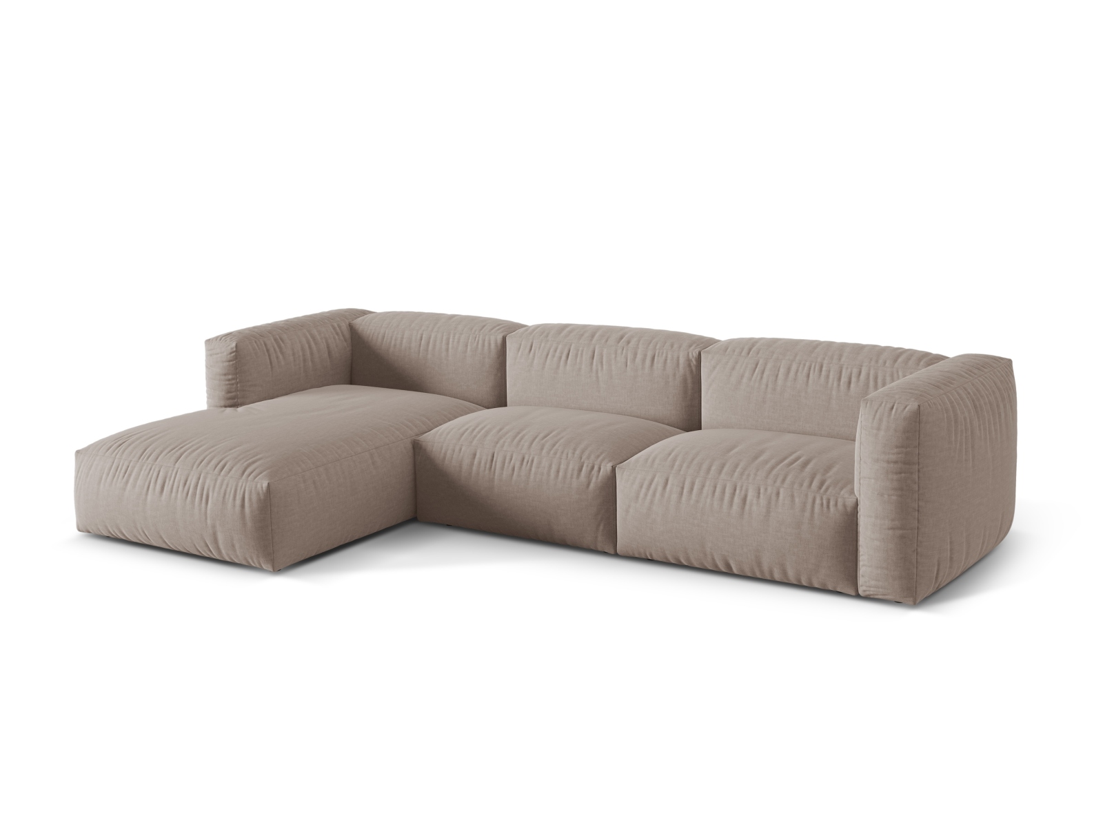 Modular Left Corner Sofa XL, "Martina", 3 Seats, 330x176x75