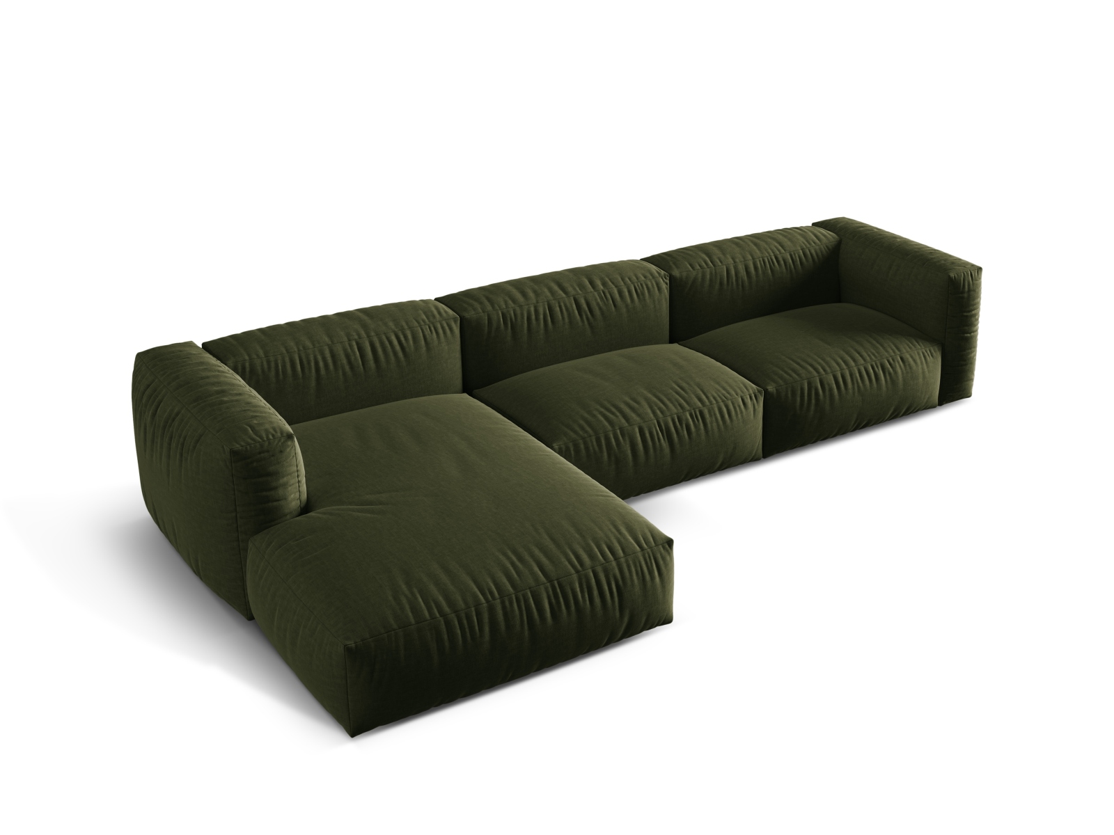 Modular Left Corner Sofa XL, "Martina", 3 Seats, 330x176x75