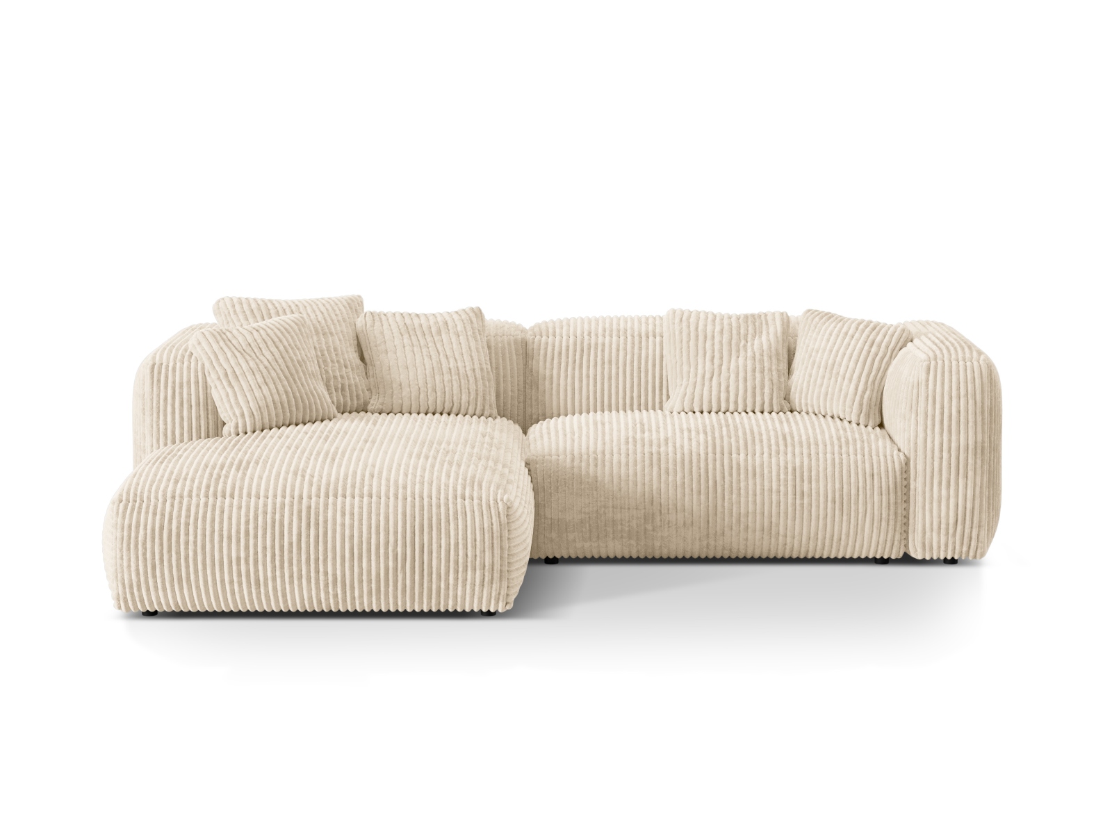 Modular Left Corner Sofa XL, "Martina", 2 Seats, 280x176x75