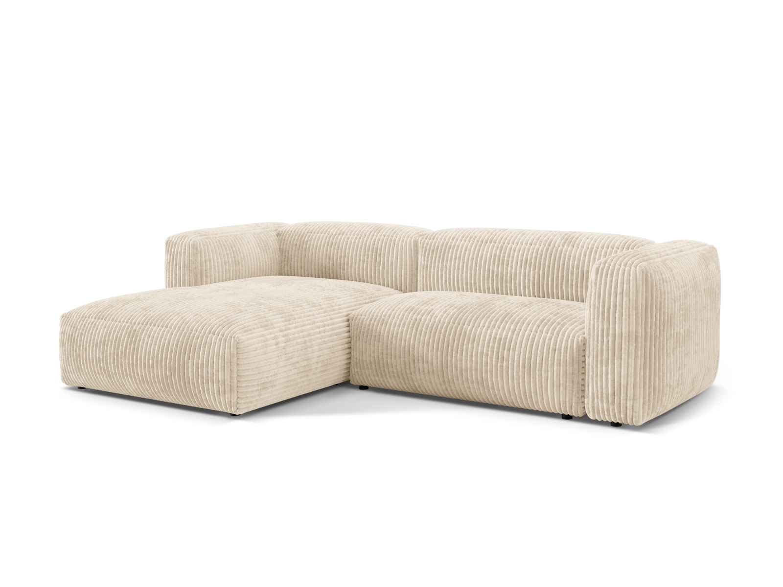 Modular Left Corner Sofa XL, "Martina", 2 Seats, 280x176x75
