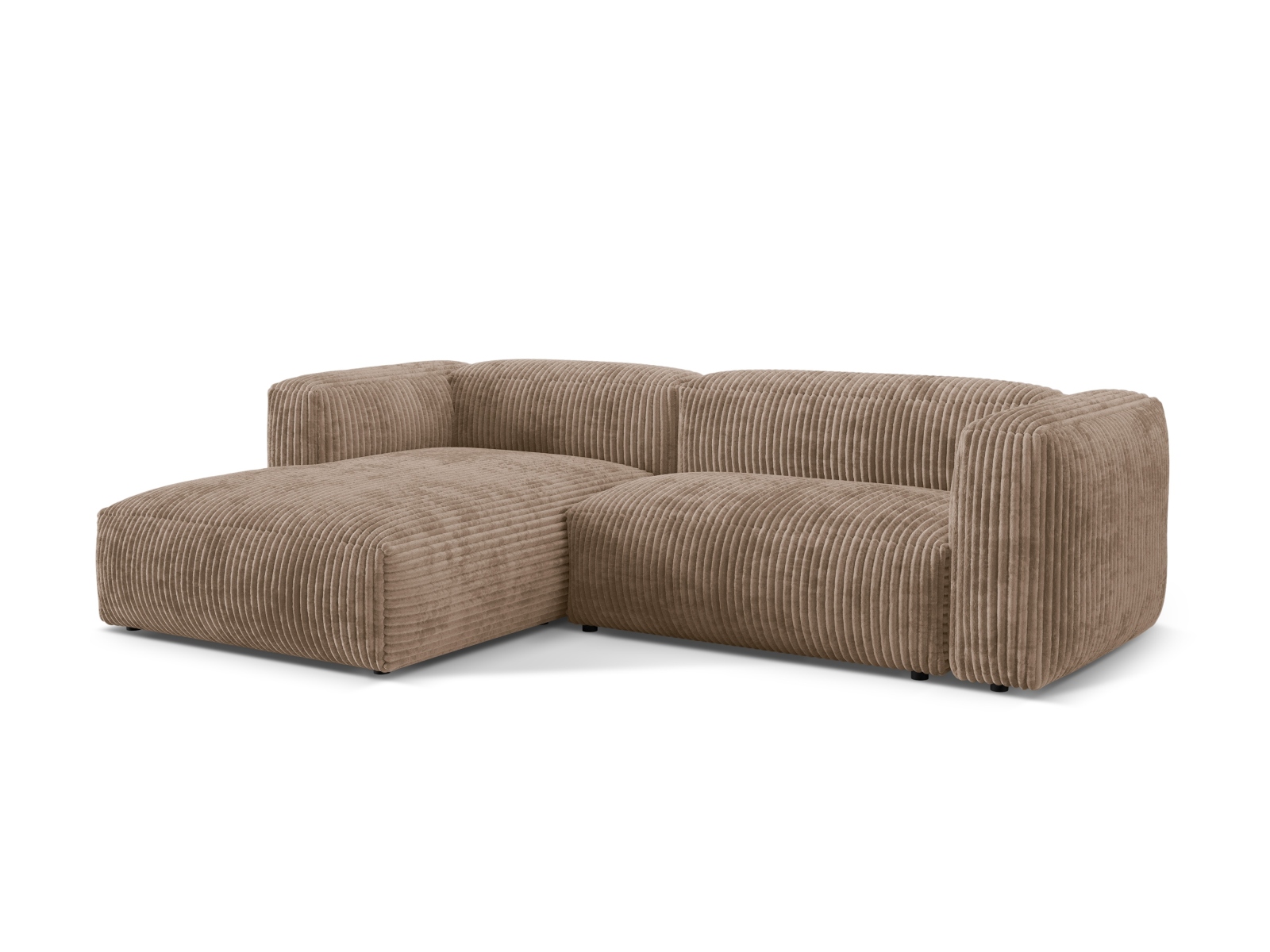 Modular Left Corner Sofa XL, "Martina", 2 Seats, 280x176x75