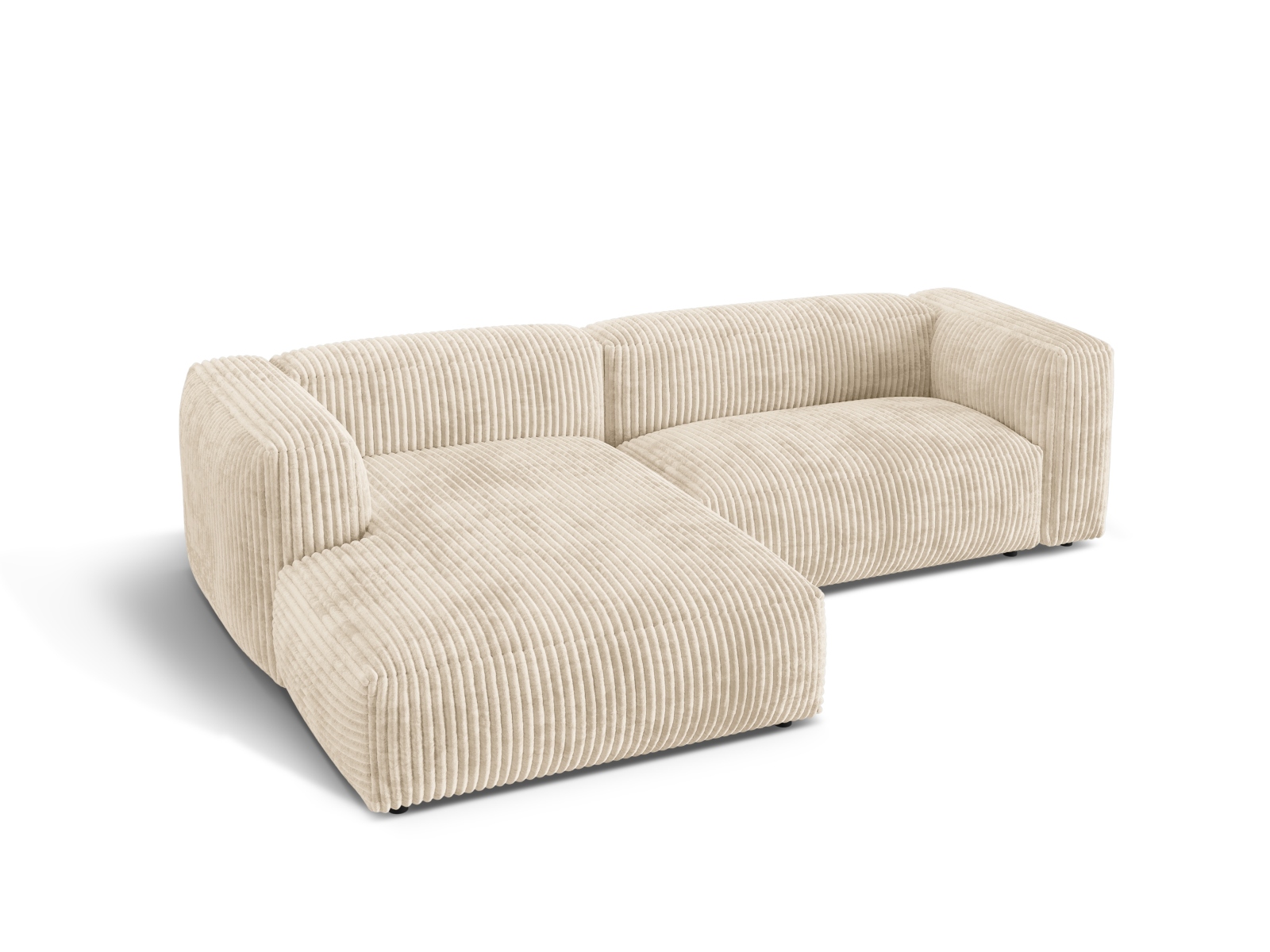 Modular Left Corner Sofa XL, "Martina", 2 Seats, 280x176x75
