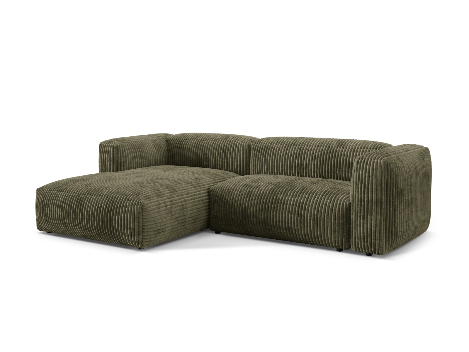 Modular Left Corner Sofa XL, "Martina", 2 Seats, 280x176x75