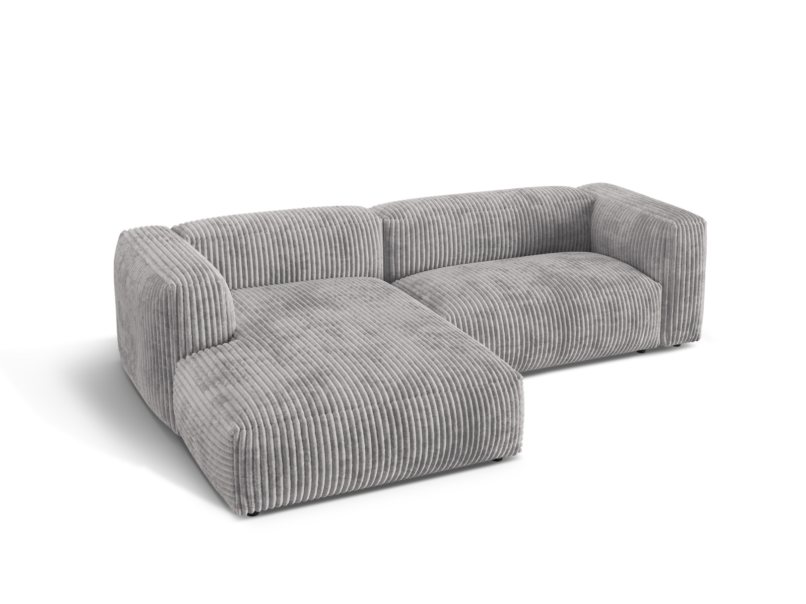 Modular Left Corner Sofa XL, "Martina", 2 Seats, 280x176x75