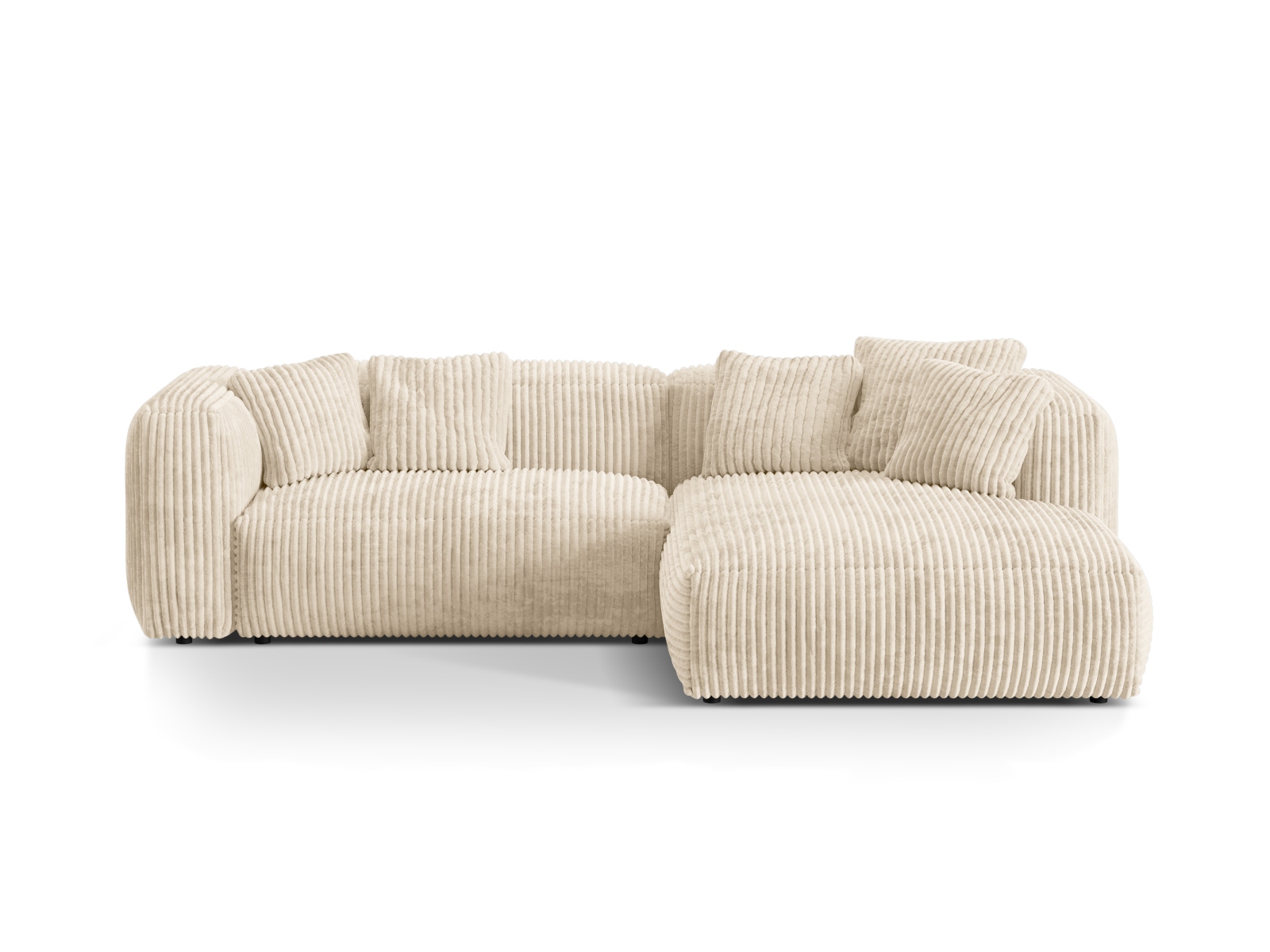 Modular Right Corner Sofa XL, "Martina", 2 Seats, 280x176x75