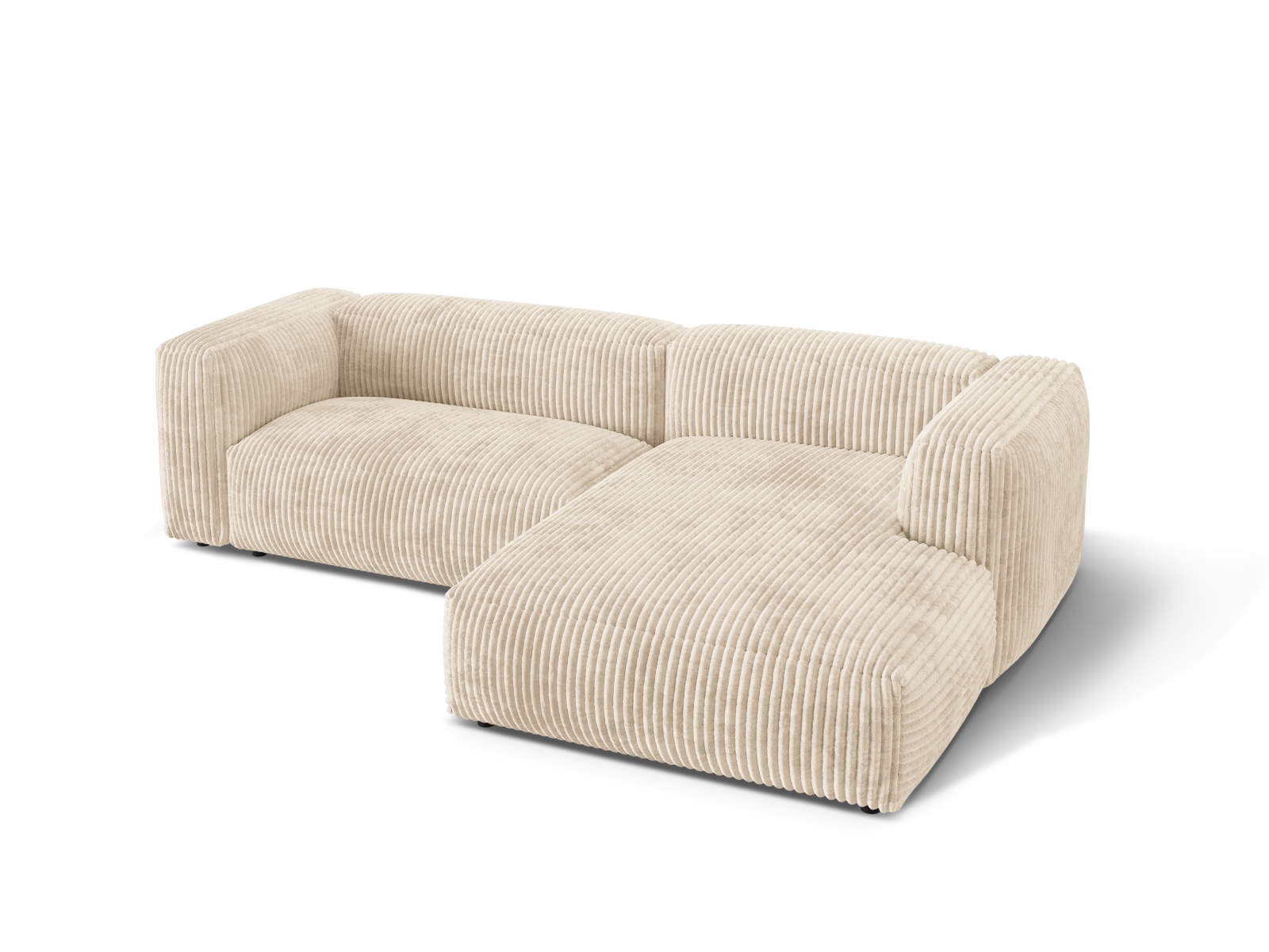Modular Right Corner Sofa XL, "Martina", 2 Seats, 280x176x75