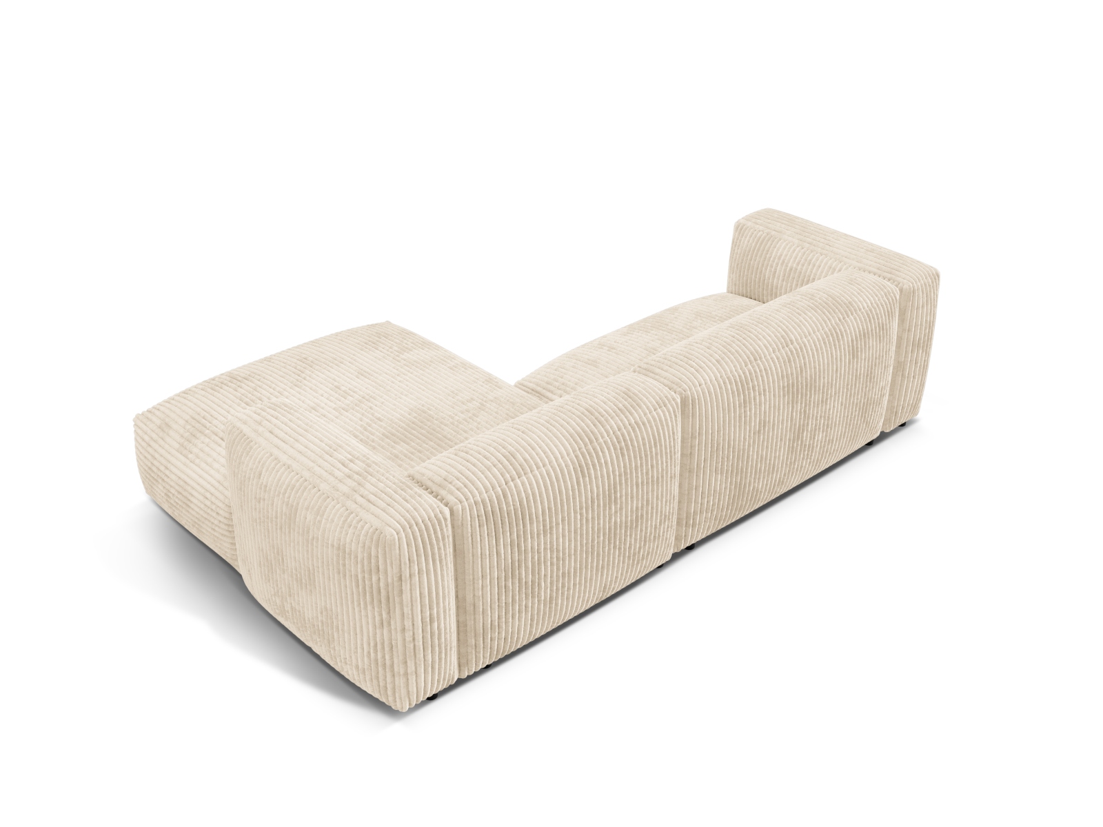 Modular Right Corner Sofa XL, "Martina", 2 Seats, 280x176x75