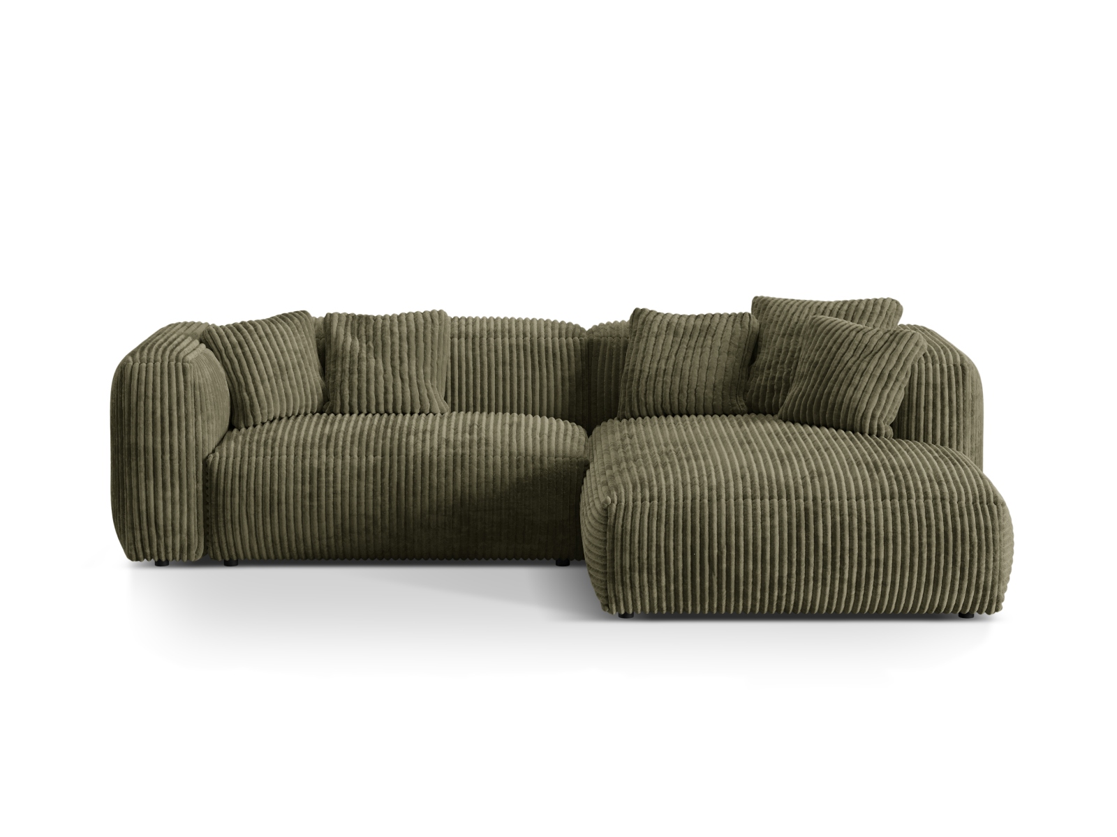 Modular Right Corner Sofa XL, "Martina", 2 Seats, 280x176x75
