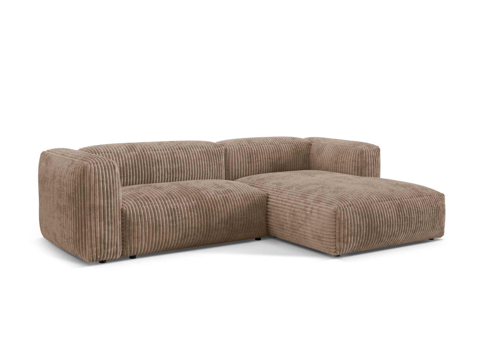Modular Right Corner Sofa XL, "Martina", 2 Seats, 280x176x75