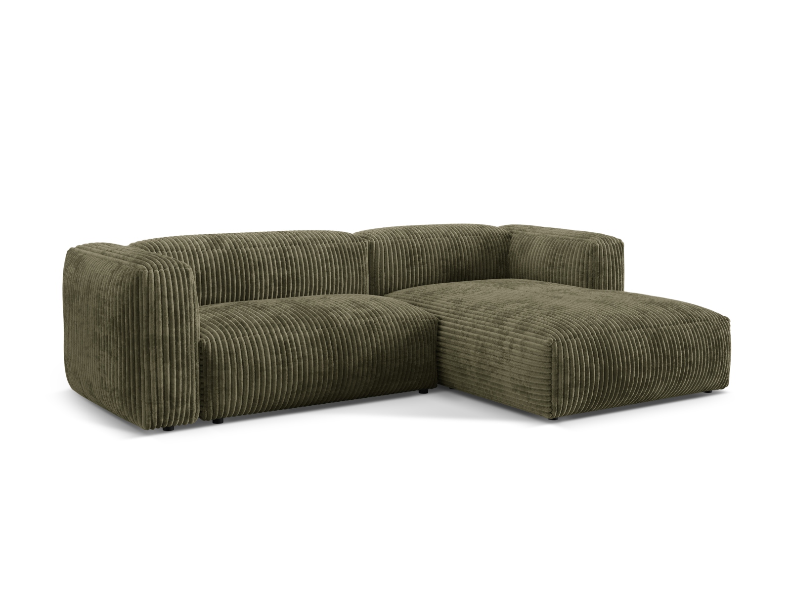 Modular Right Corner Sofa XL, "Martina", 2 Seats, 280x176x75