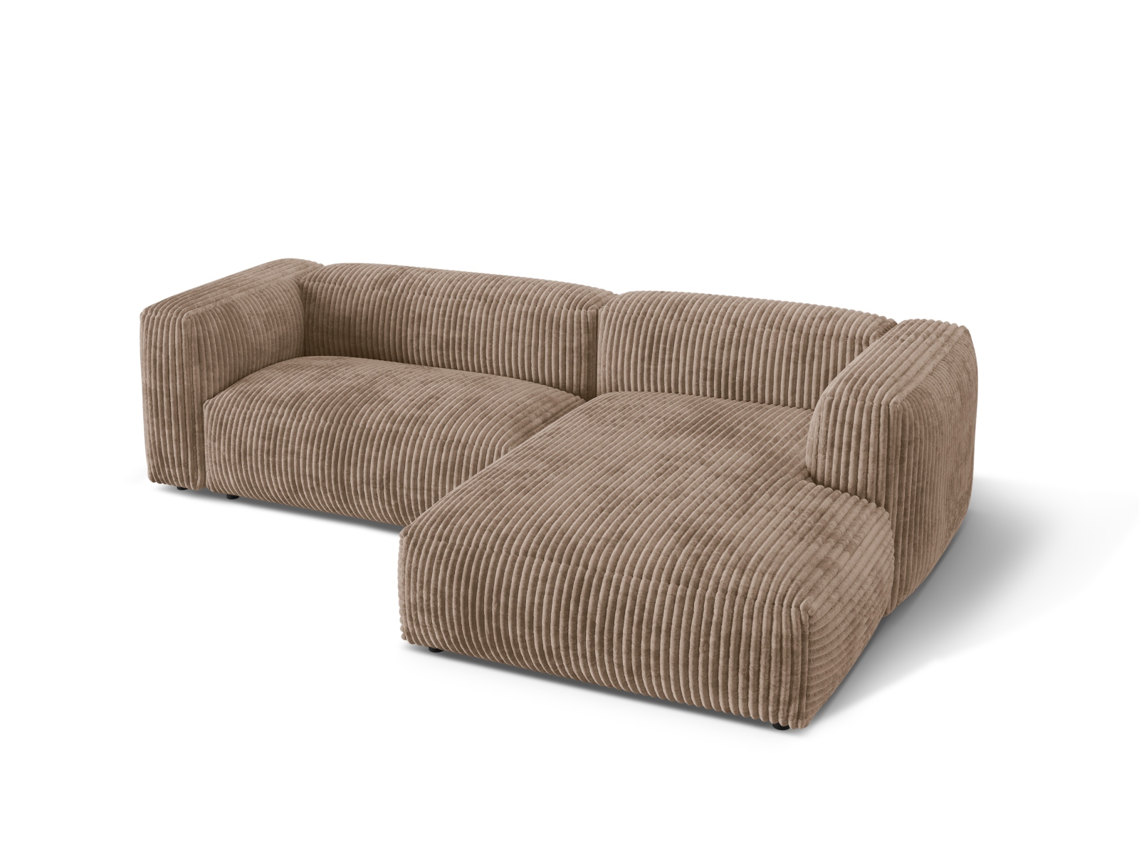 Modular Right Corner Sofa XL, "Martina", 2 Seats, 280x176x75