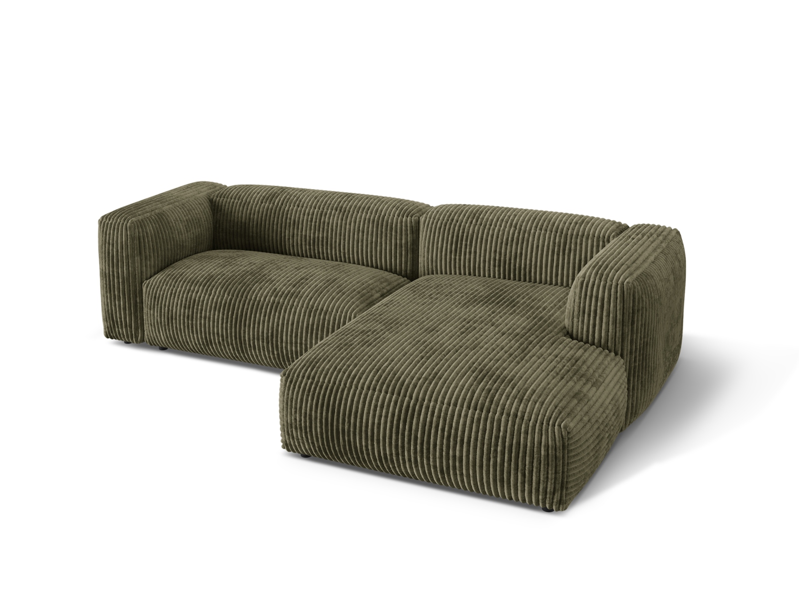Modular Right Corner Sofa XL, "Martina", 2 Seats, 280x176x75