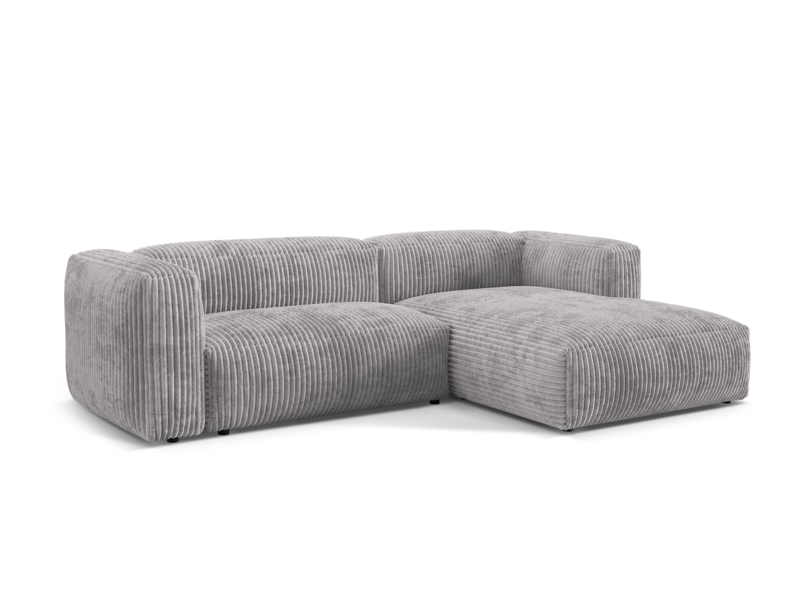 Modular Right Corner Sofa XL, "Martina", 2 Seats, 280x176x75