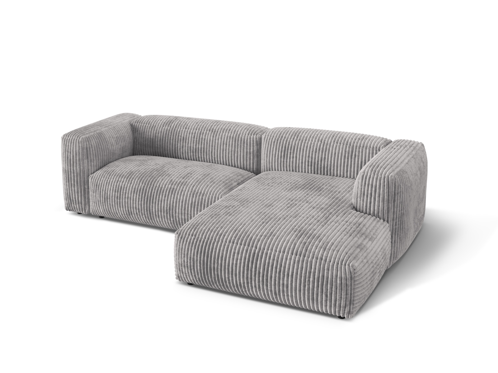 Modular Right Corner Sofa XL, "Martina", 2 Seats, 280x176x75