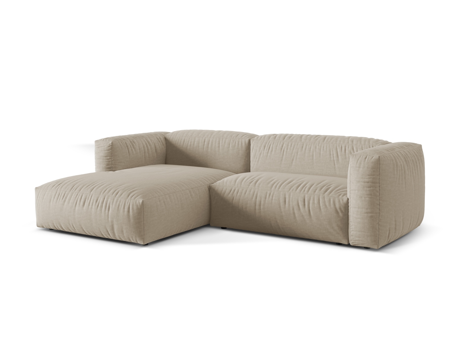 Modular Left Corner Sofa XL, "Martina", 2 Seats, 280x176x75