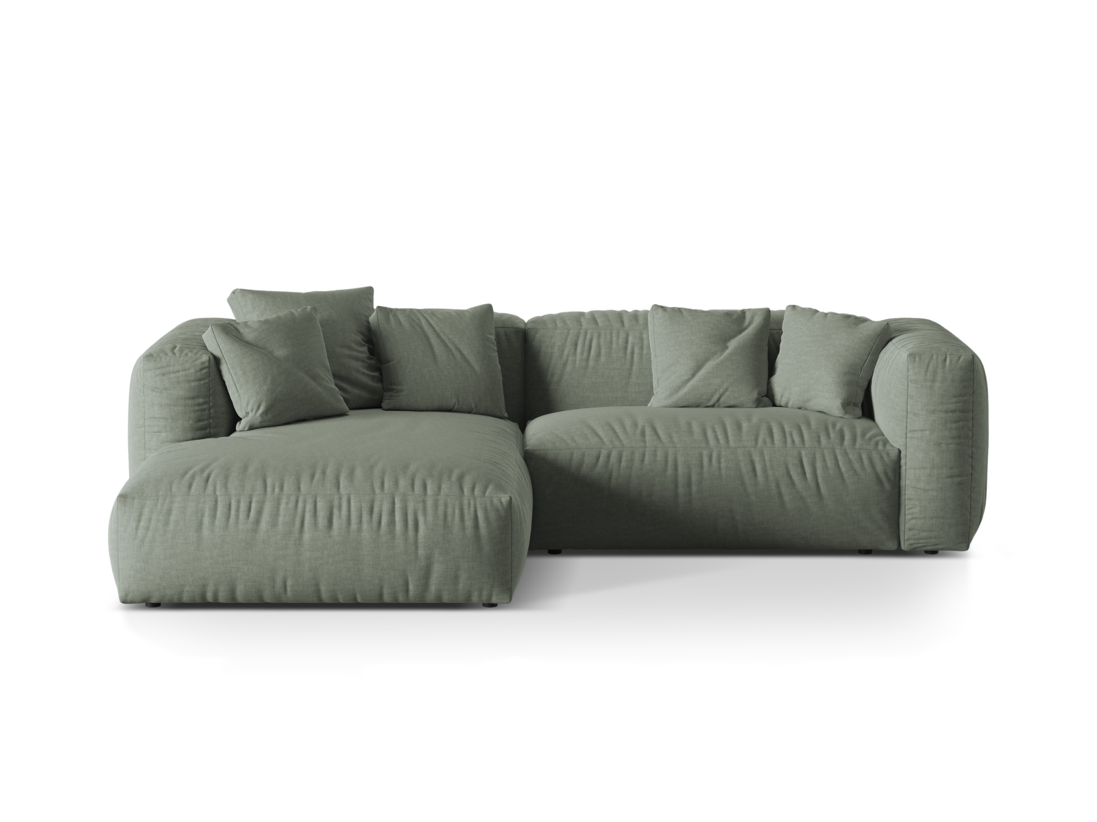 Modular Left Corner Sofa XL, "Martina", 2 Seats, 280x176x75