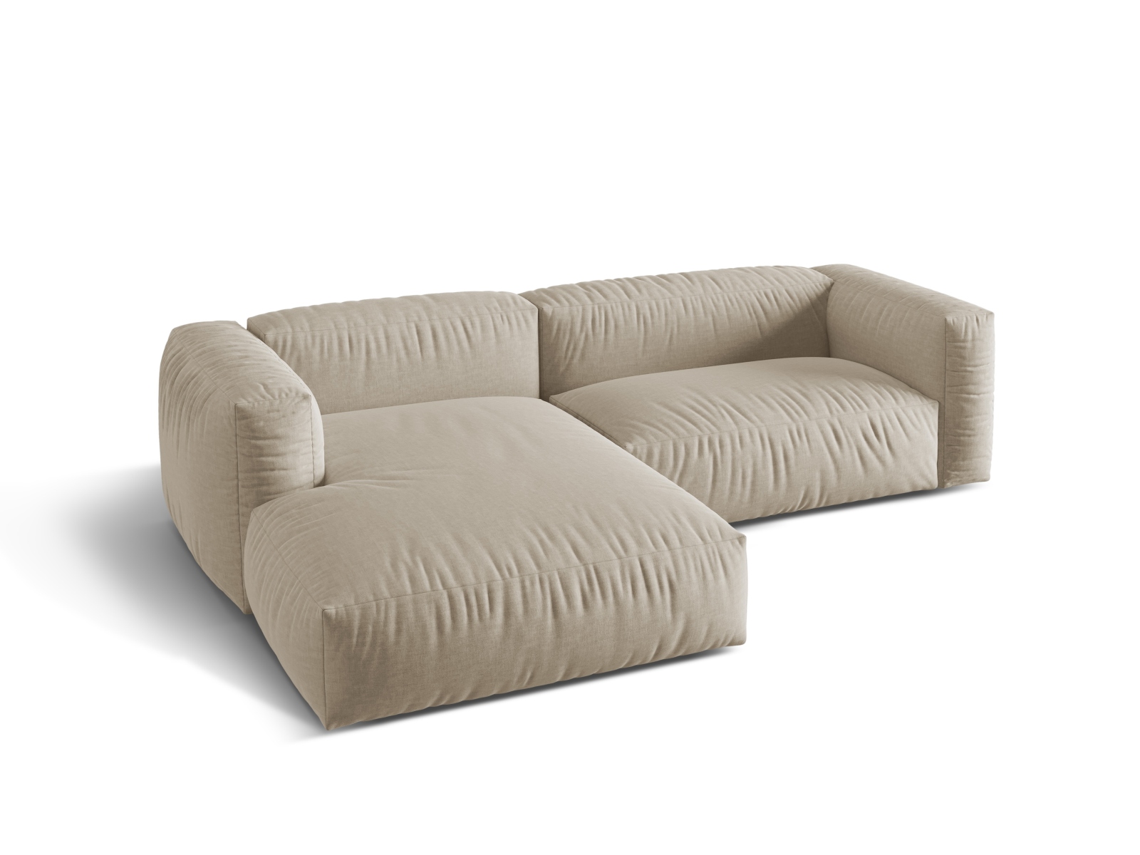 Modular Left Corner Sofa XL, "Martina", 2 Seats, 280x176x75