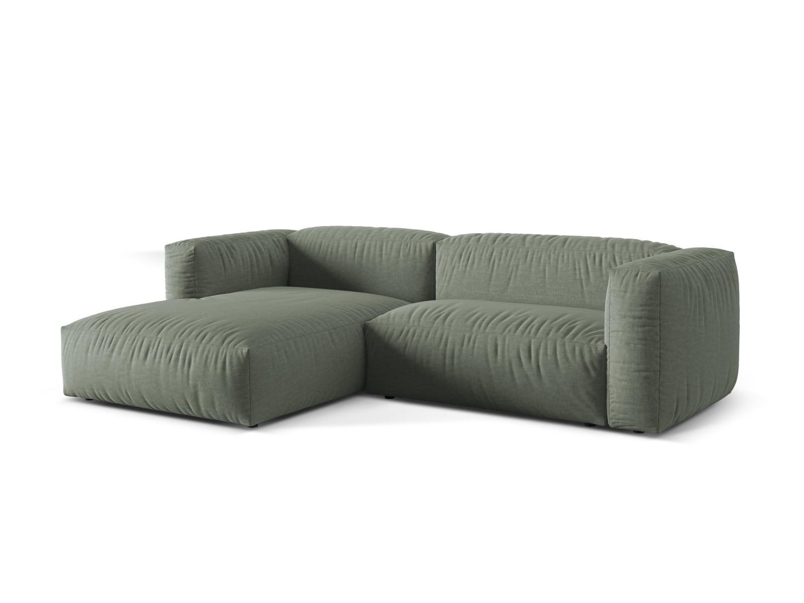 Modular Left Corner Sofa XL, "Martina", 2 Seats, 280x176x75