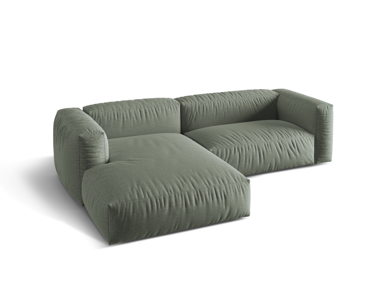 Modular Left Corner Sofa XL, "Martina", 2 Seats, 280x176x75
