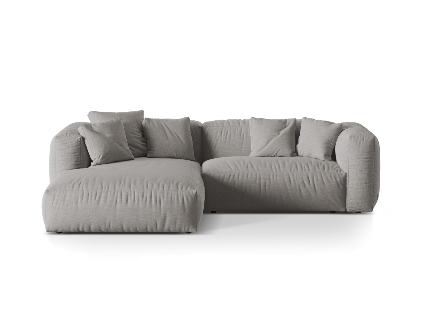 Modular Left Corner Sofa XL, "Martina", 2 Seats, 280x176x75