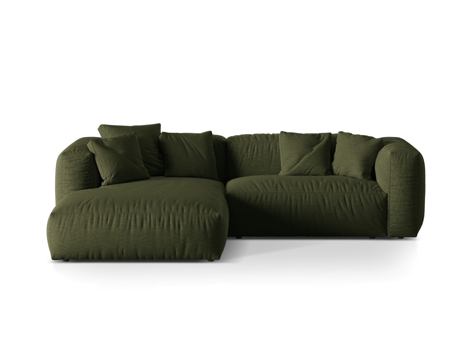 Modular Left Corner Sofa XL, "Martina", 2 Seats, 280x176x75