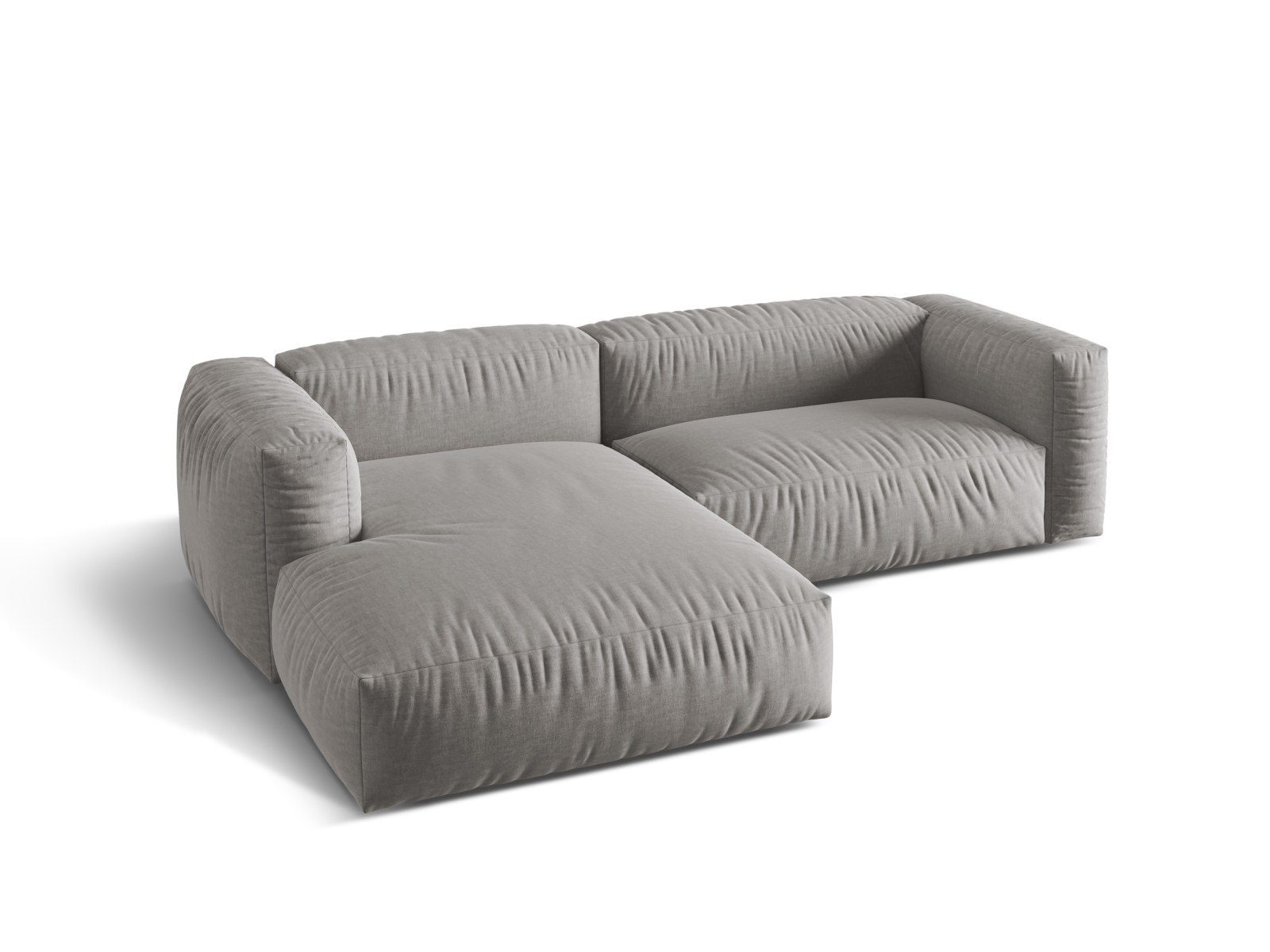 Modular Left Corner Sofa XL, "Martina", 2 Seats, 280x176x75