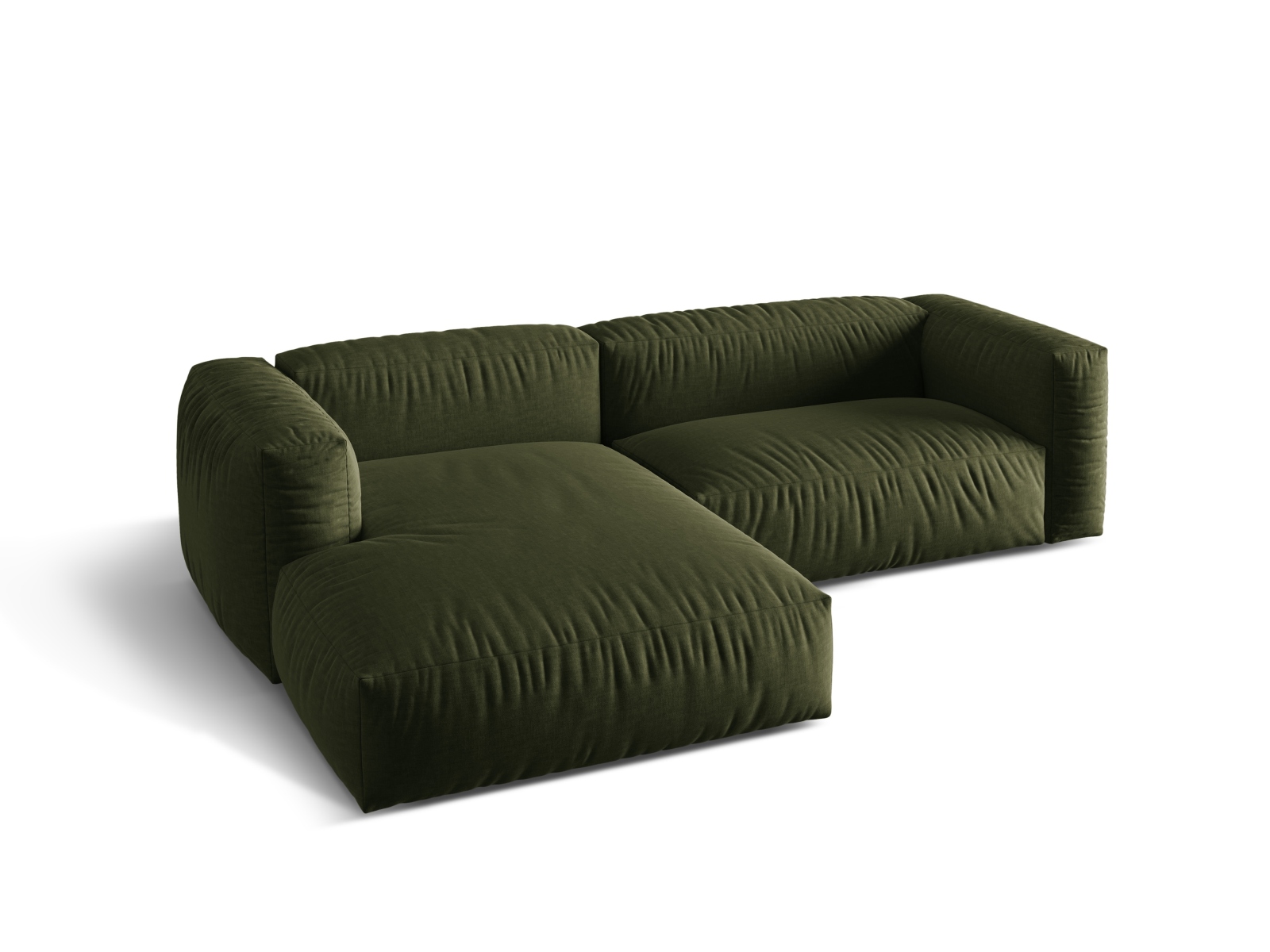 Modular Left Corner Sofa XL, "Martina", 2 Seats, 280x176x75