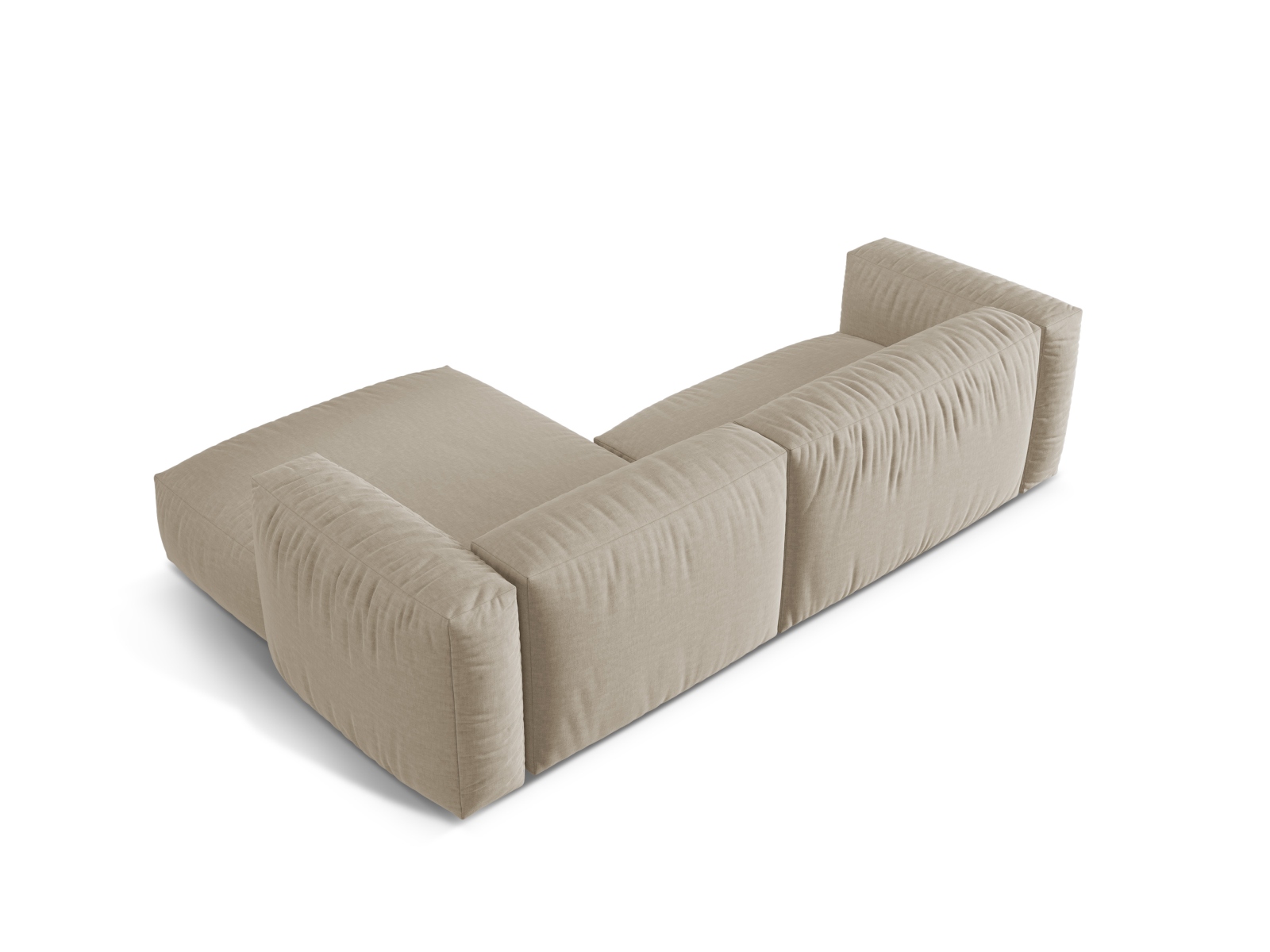 Modular Right Corner Sofa XL, "Martina", 2 Seats, 280x176x75