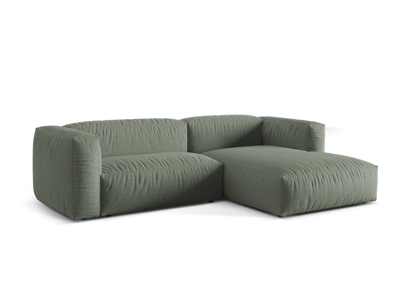 Modular Right Corner Sofa XL, "Martina", 2 Seats, 280x176x75