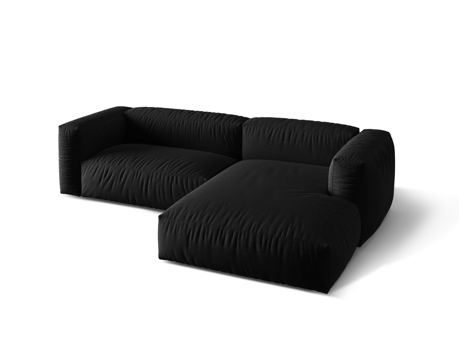 Modular Right Corner Sofa XL, "Martina", 2 Seats, 280x176x75