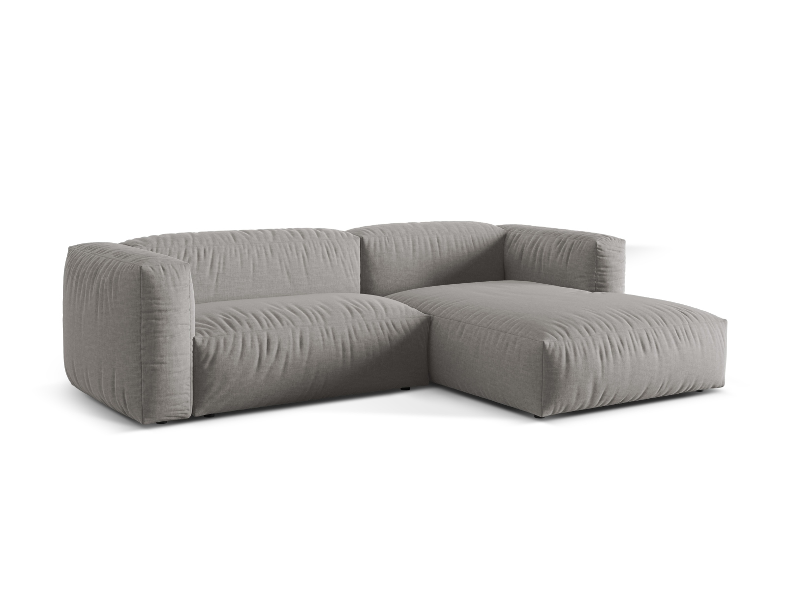 Modular Right Corner Sofa XL, "Martina", 2 Seats, 280x176x75