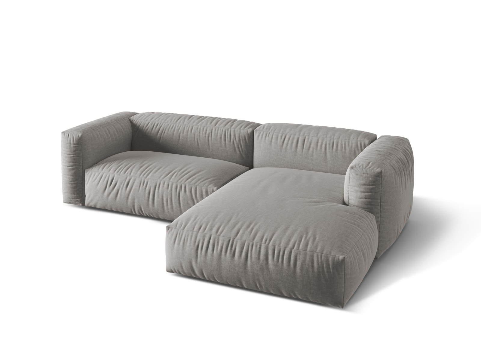 Modular Right Corner Sofa XL, "Martina", 2 Seats, 280x176x75