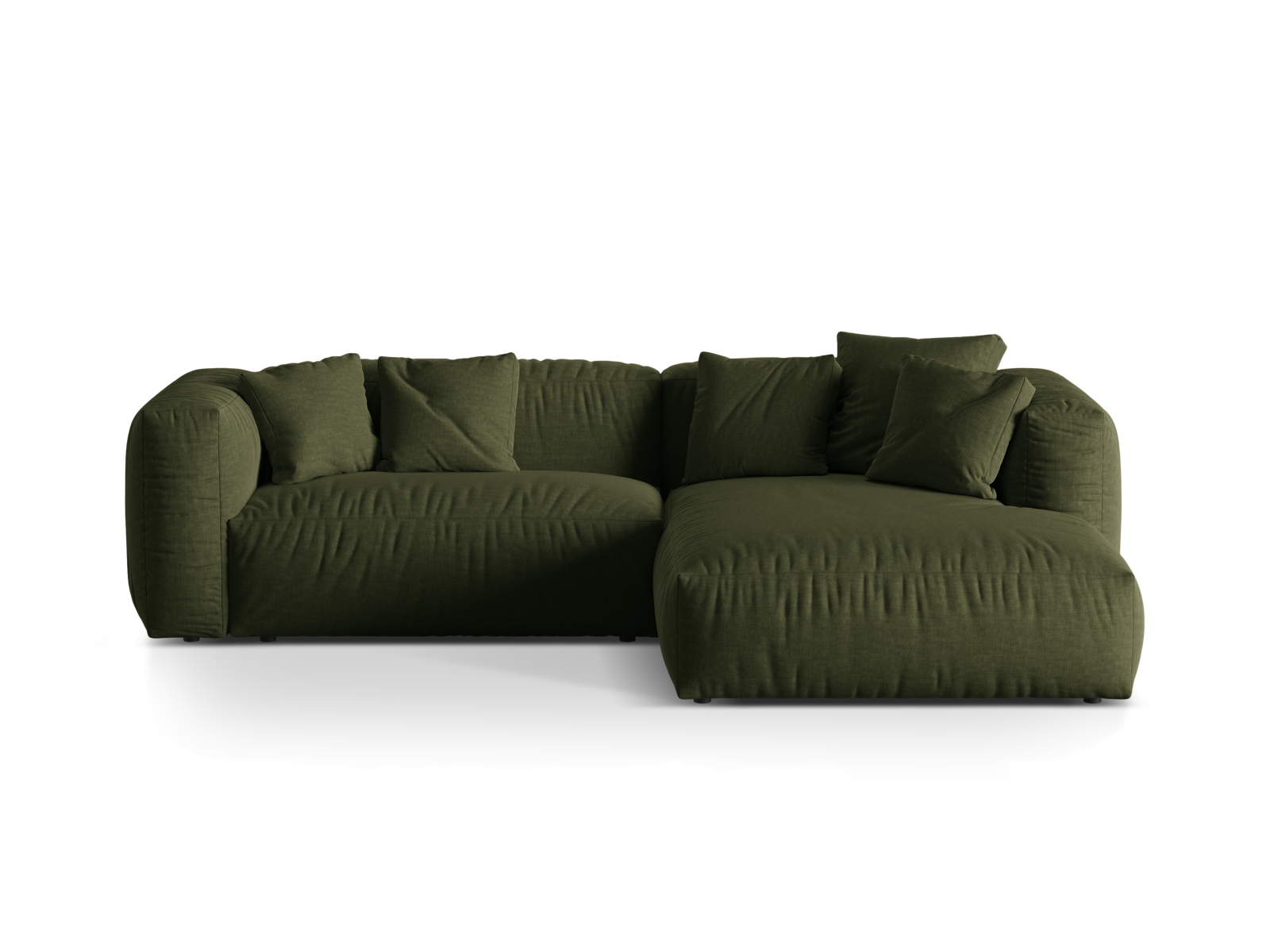 Modular Right Corner Sofa XL, "Martina", 2 Seats, 280x176x75