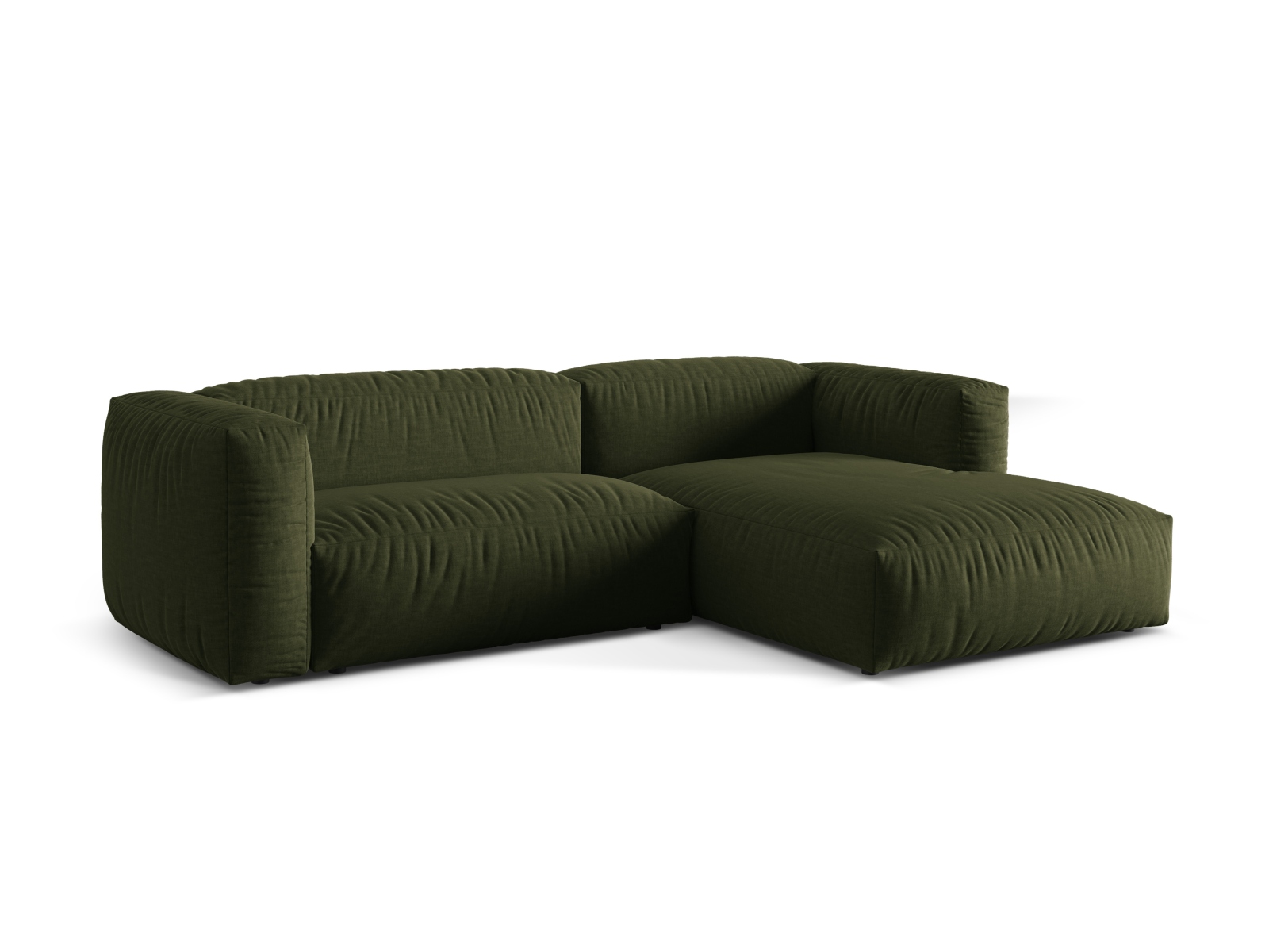 Modular Right Corner Sofa XL, "Martina", 2 Seats, 280x176x75