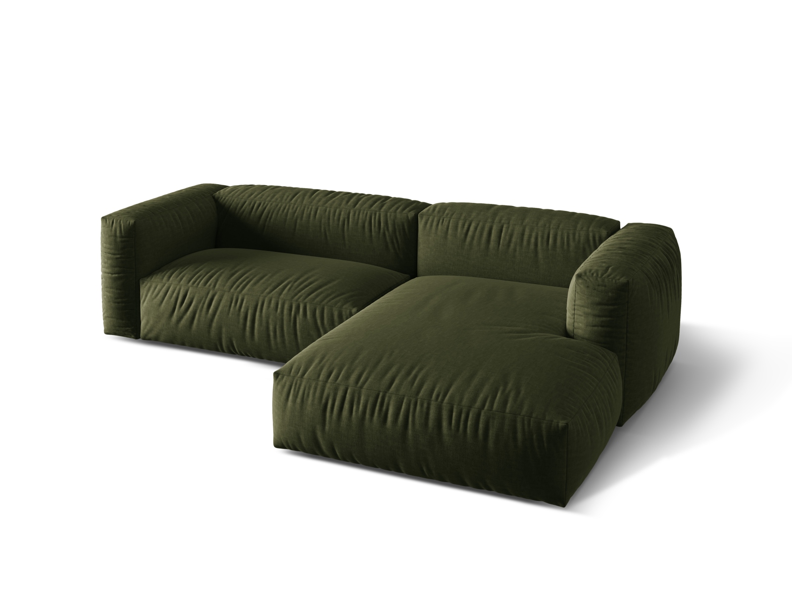 Modular Right Corner Sofa XL, "Martina", 2 Seats, 280x176x75
