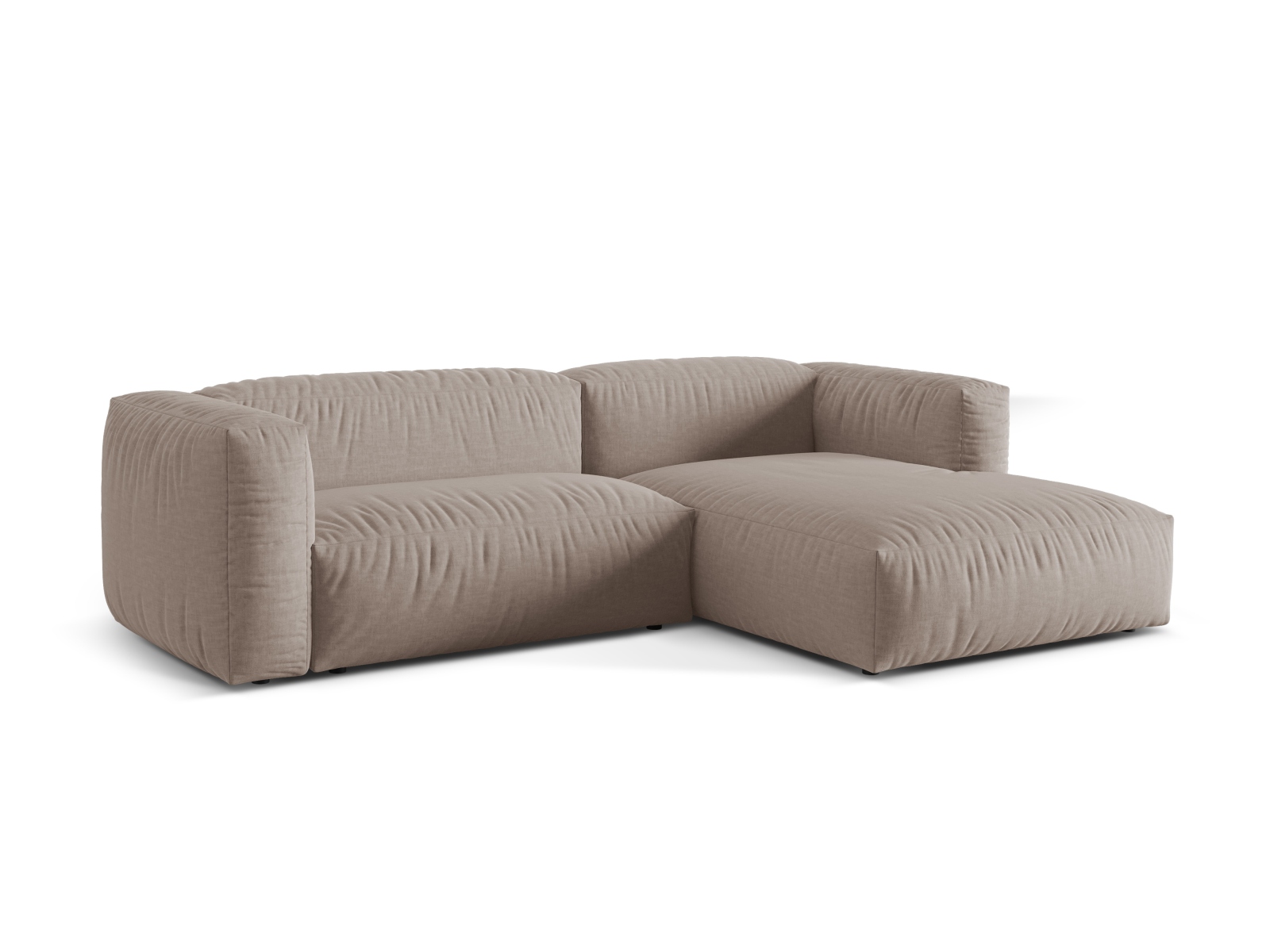 Modular Right Corner Sofa XL, "Martina", 2 Seats, 280x176x75