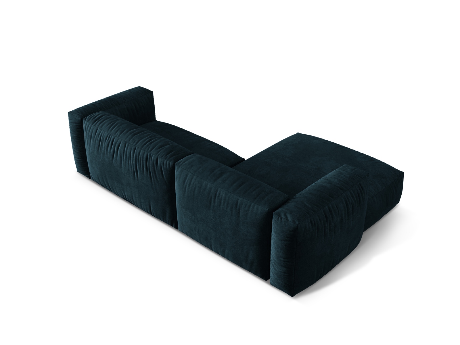 Velvet Modular Left Corner Sofa XL, "Martina", 2 Seats, 280x176x75