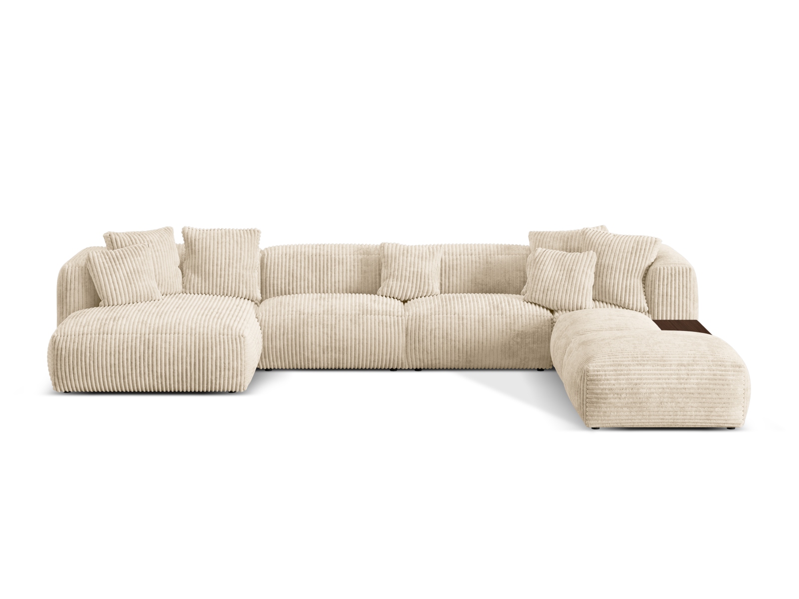 Modular Panoramic Right Corner Sofa, "Martina", 5 Seats, 406x280x75