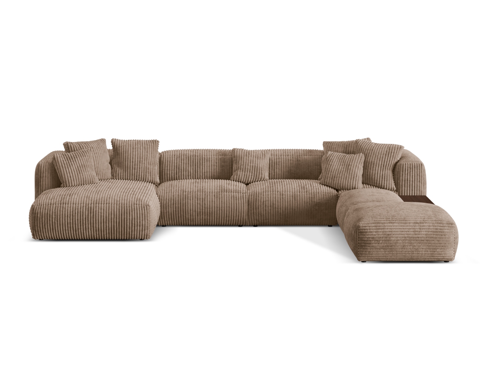 Modular Panoramic Right Corner Sofa, "Martina", 5 Seats, 406x280x75