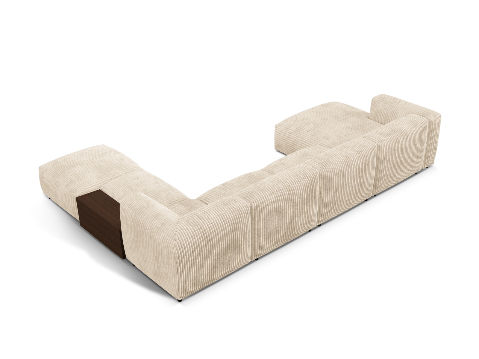 Modular Panoramic Right Corner Sofa, "Martina", 5 Seats, 406x280x75