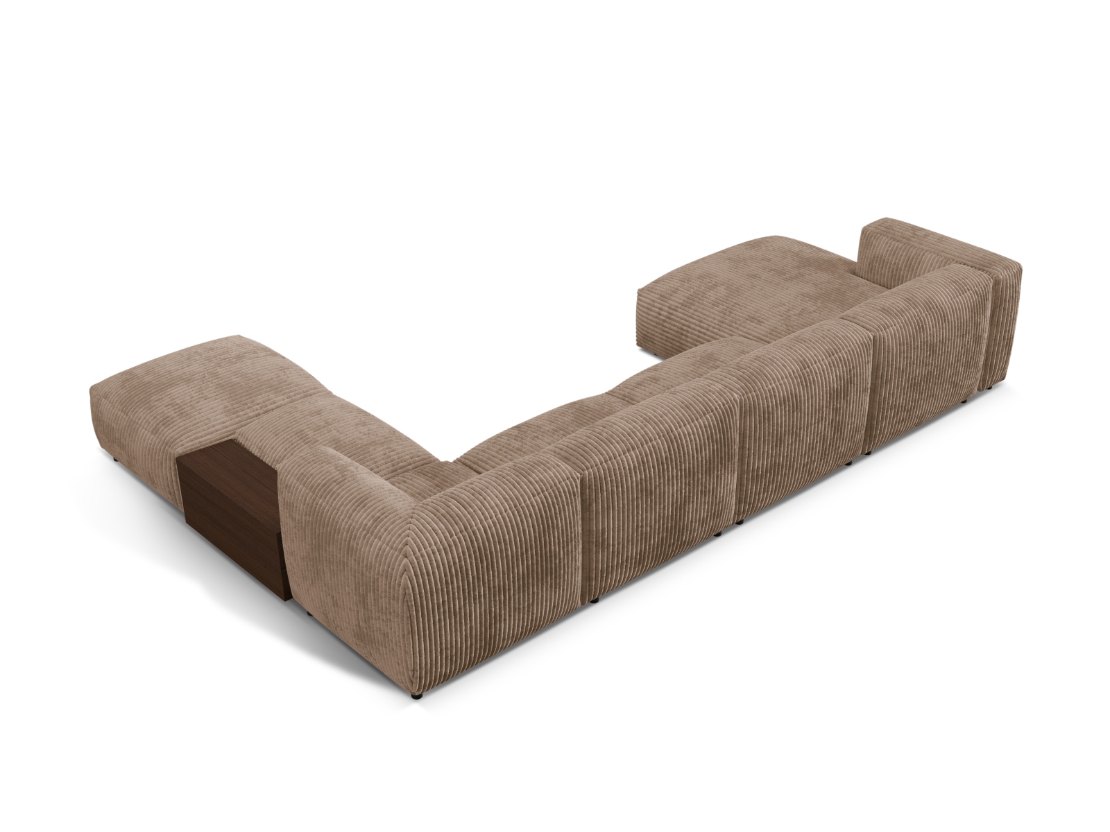 Modular Panoramic Right Corner Sofa, "Martina", 5 Seats, 406x280x75