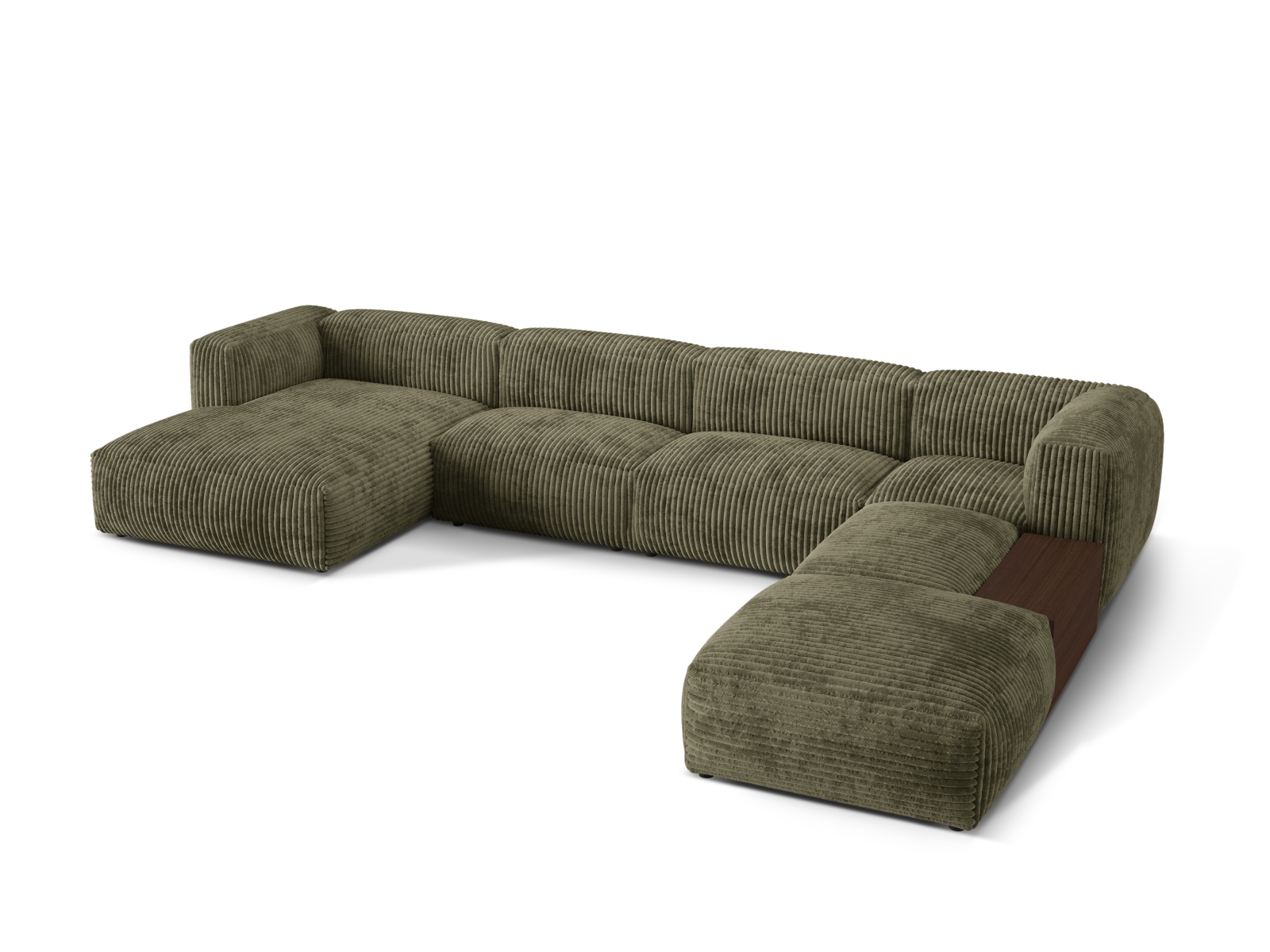 Modular Panoramic Right Corner Sofa, "Martina", 5 Seats, 406x280x75