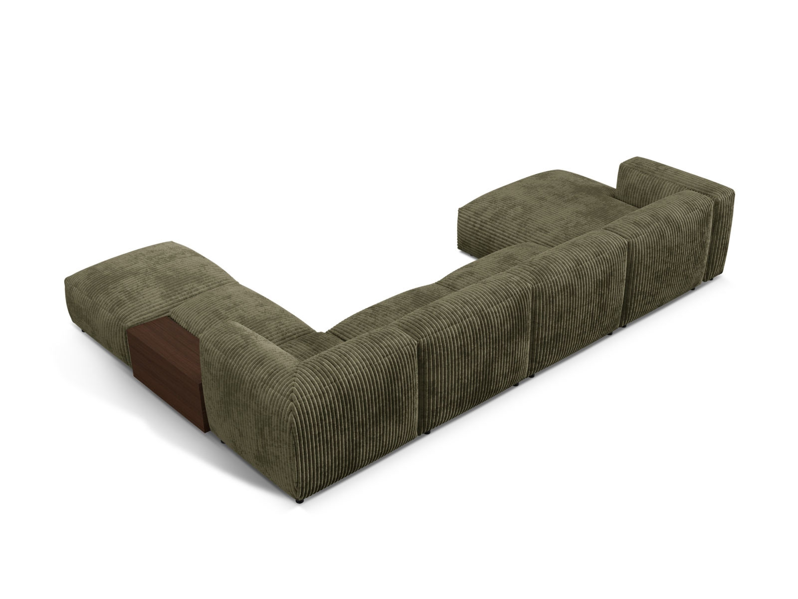 Modular Panoramic Right Corner Sofa, "Martina", 5 Seats, 406x280x75