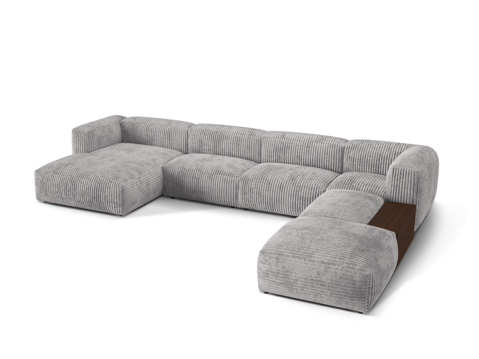 Modular Panoramic Right Corner Sofa, "Martina", 5 Seats, 406x280x75