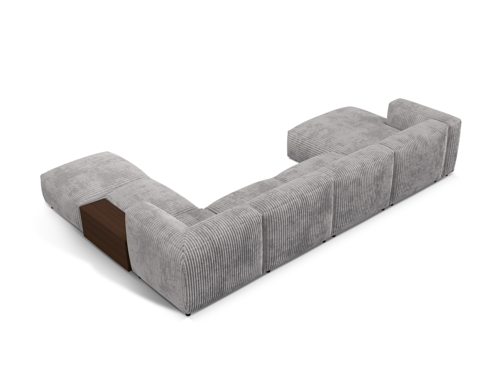 Modular Panoramic Right Corner Sofa, "Martina", 5 Seats, 406x280x75