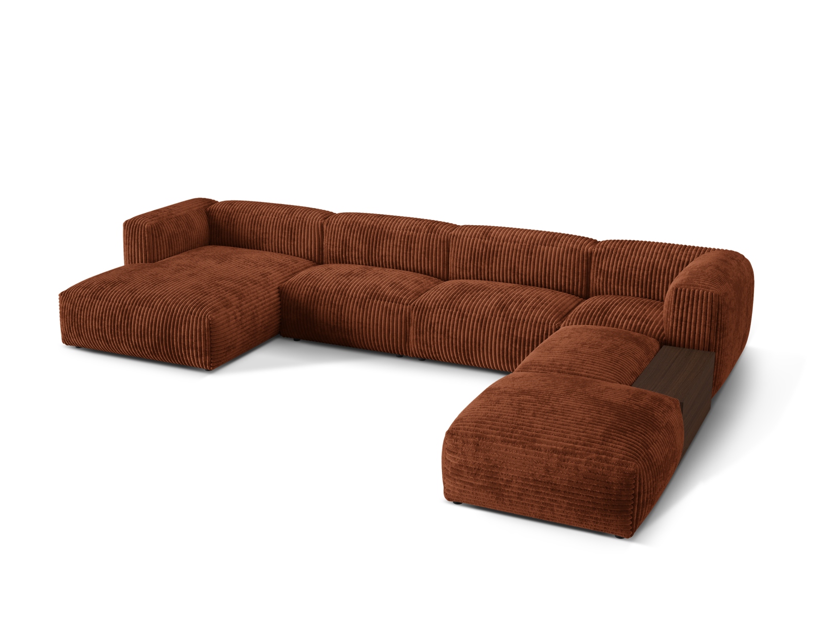 Modular Panoramic Right Corner Sofa, "Martina", 5 Seats, 406x280x75