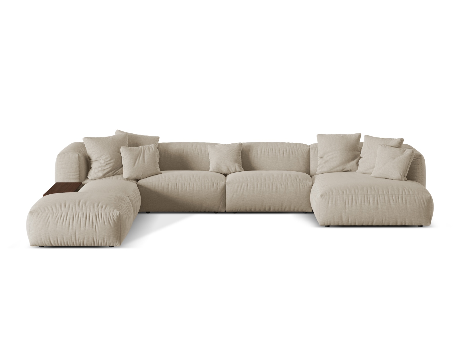 Modular Panoramic Left Corner Sofa, "Martina", 5 Seats, 406x280x75